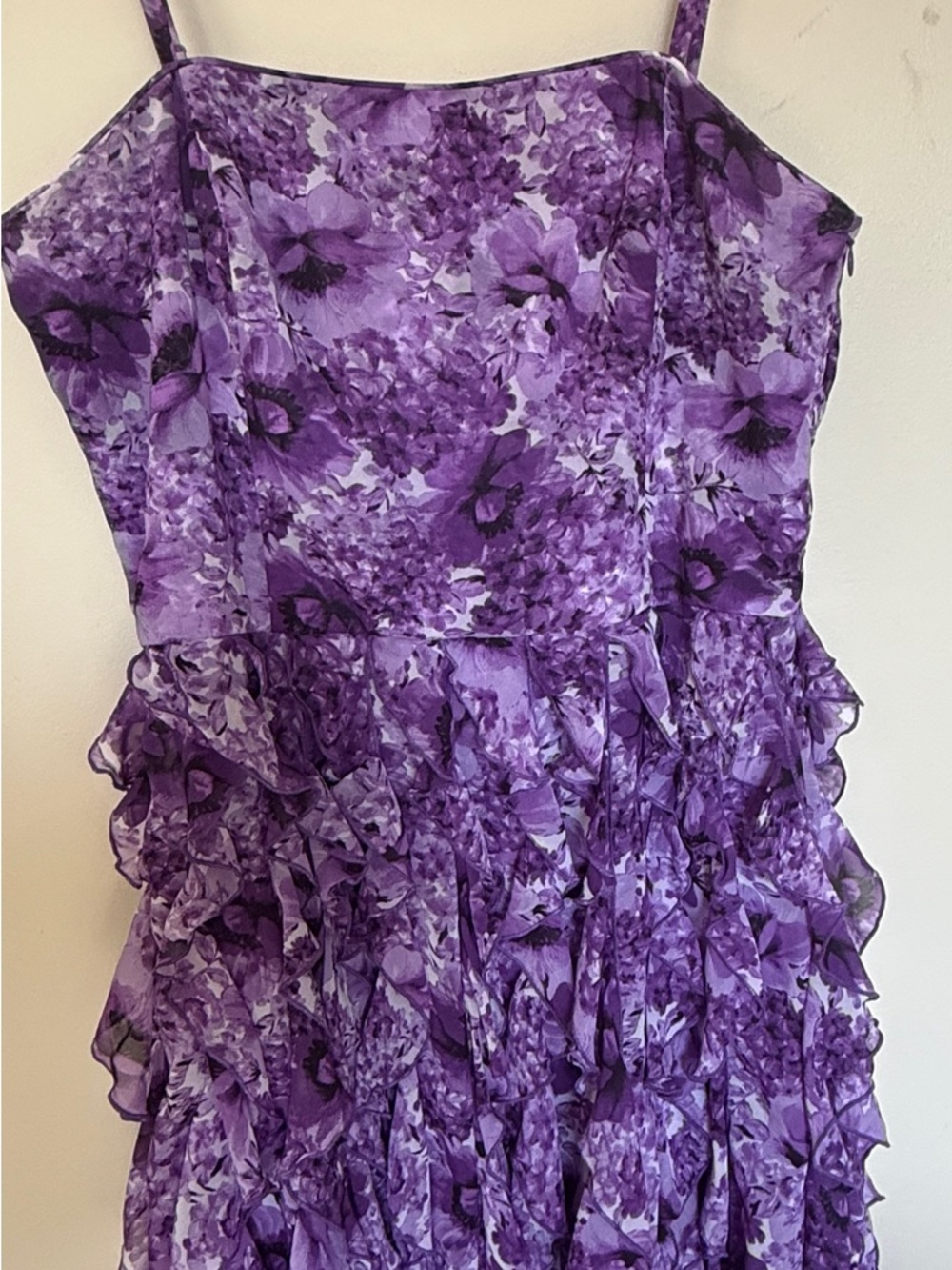 White House Black Market Purple Floral Dress
